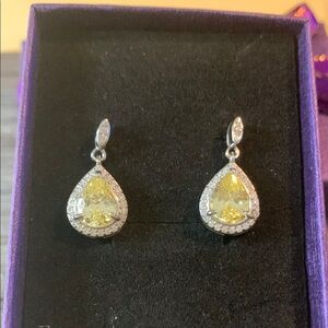 Elegant Yellow Teardrop Earrings